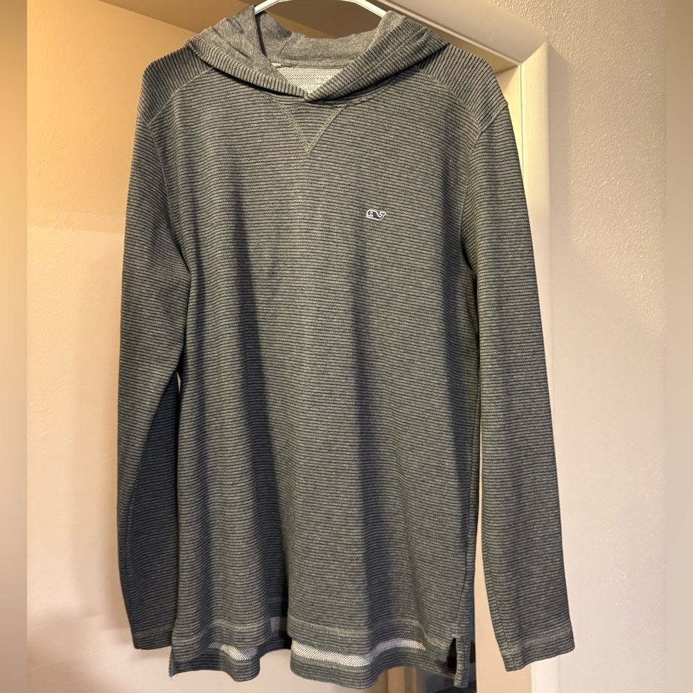 Vineyard Vines Men's Charcoal Striped Hoodie